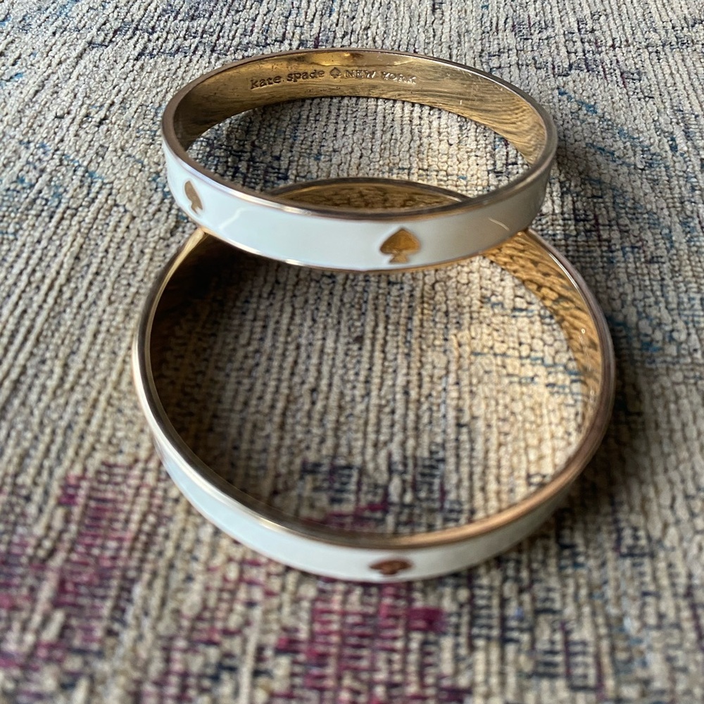 Kate Spade Gold and Cream Bangle Set